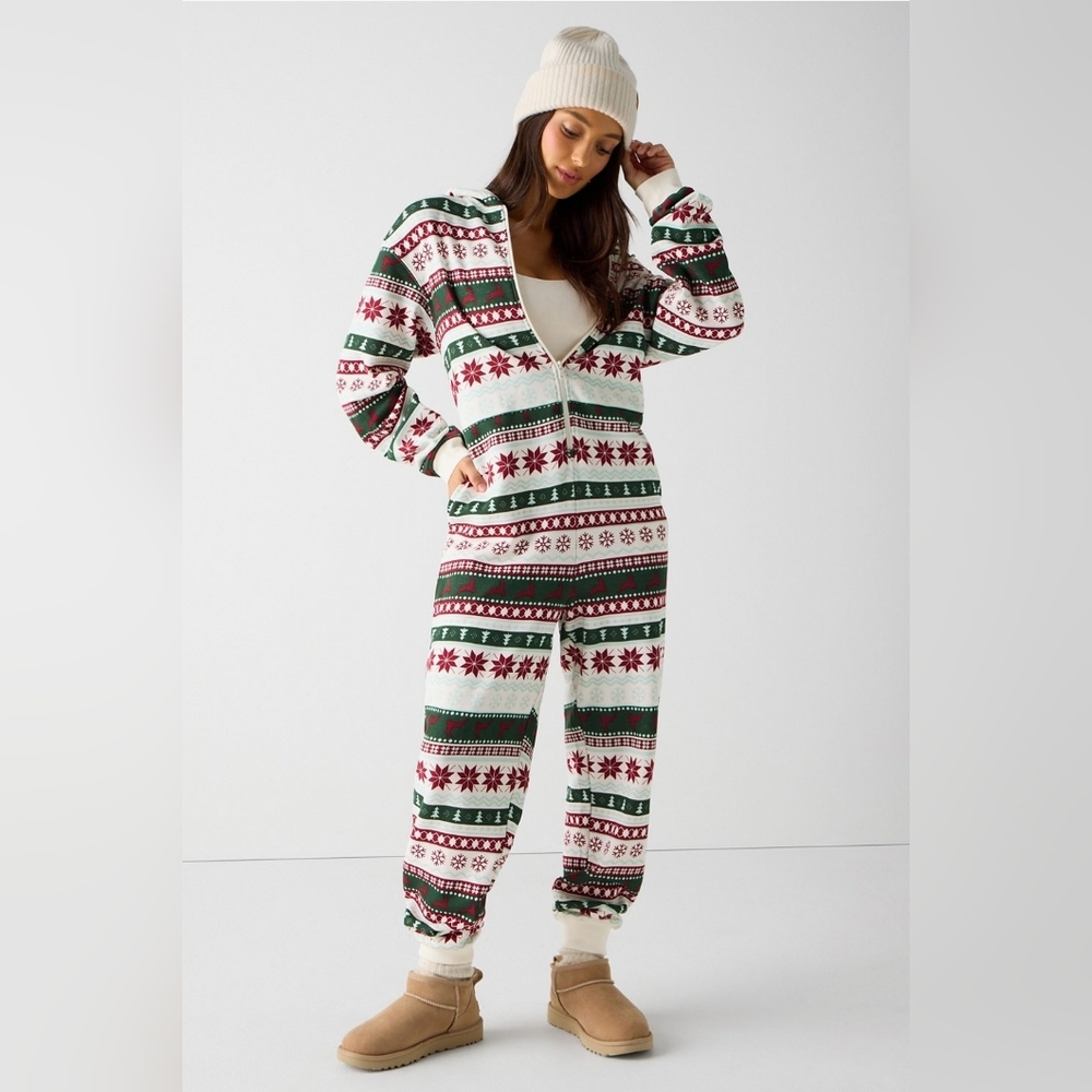Cozy Fleece Hooded Onesie Pajamas